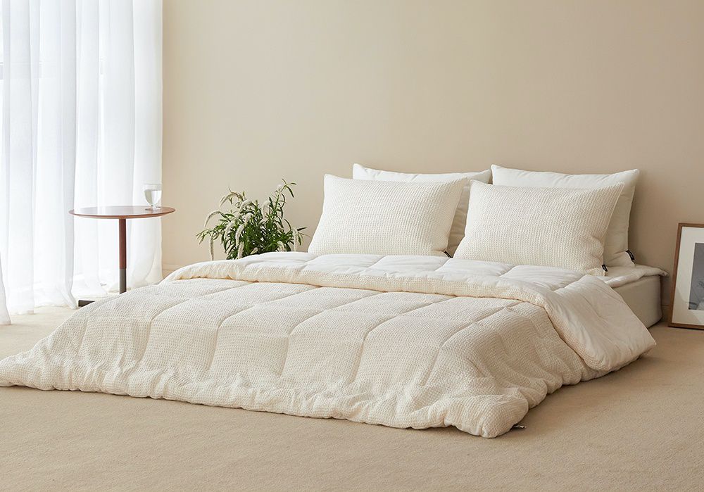 韓國 Maatila - 可水洗天絲莫代爾鬆餅棉被-優格