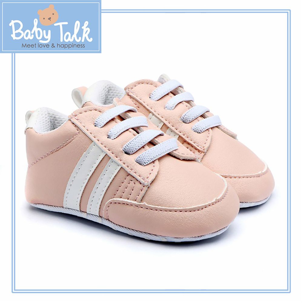 BABY TALK - 學步鞋-休閒款/鬆緊帶-粉紅色