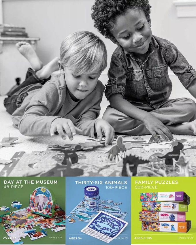 Crocodile Creek - 生物主題學習桶裝拼圖-恐龍世界-100片-5歲以上