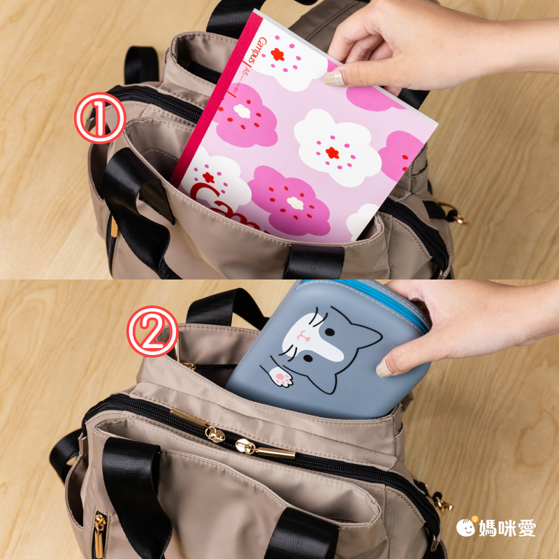 多達10個夾層！日本連線 ✈ 輕量減壓媽媽包