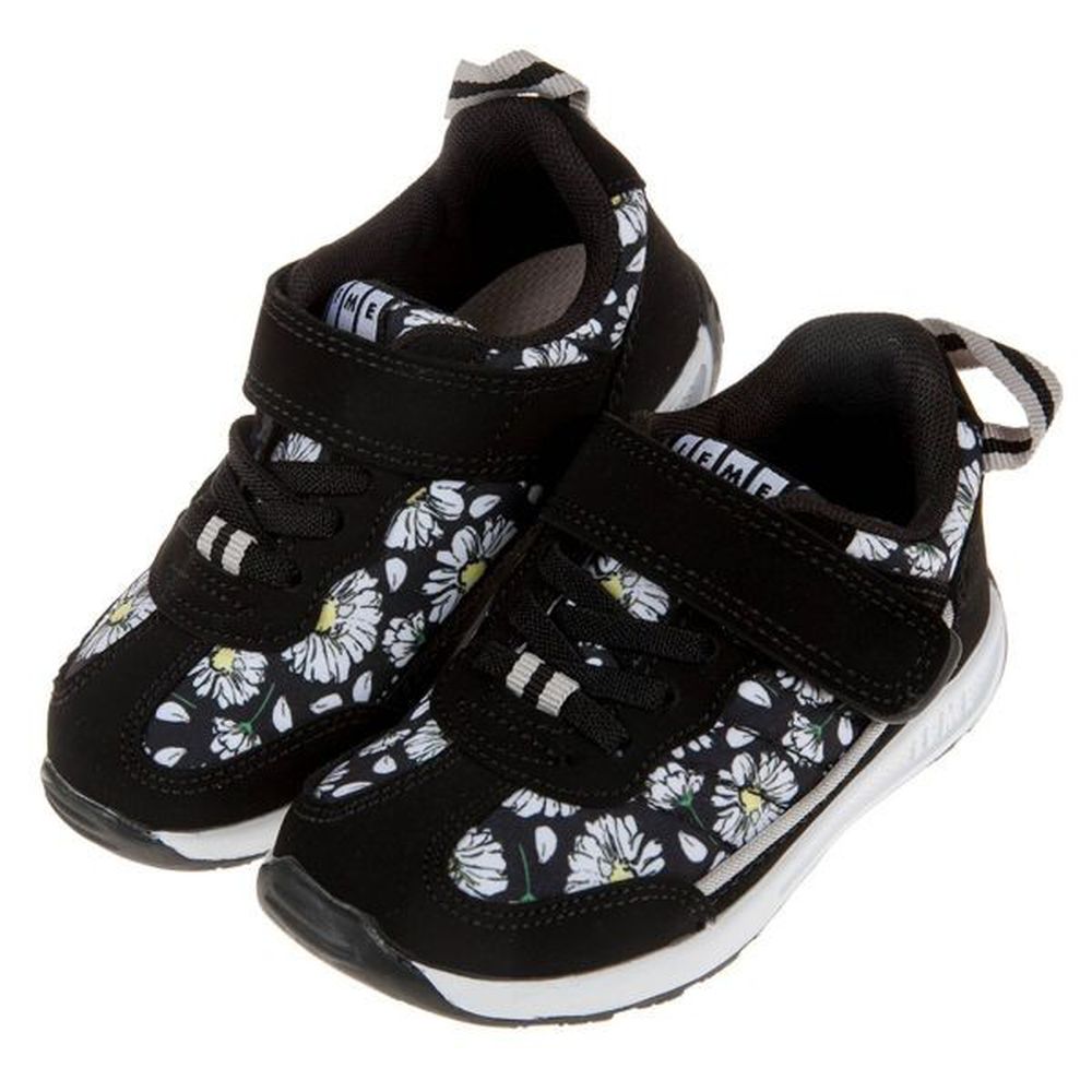 日本IFME - 日本IFME瑪格麗特花黑色兒童機能運動鞋