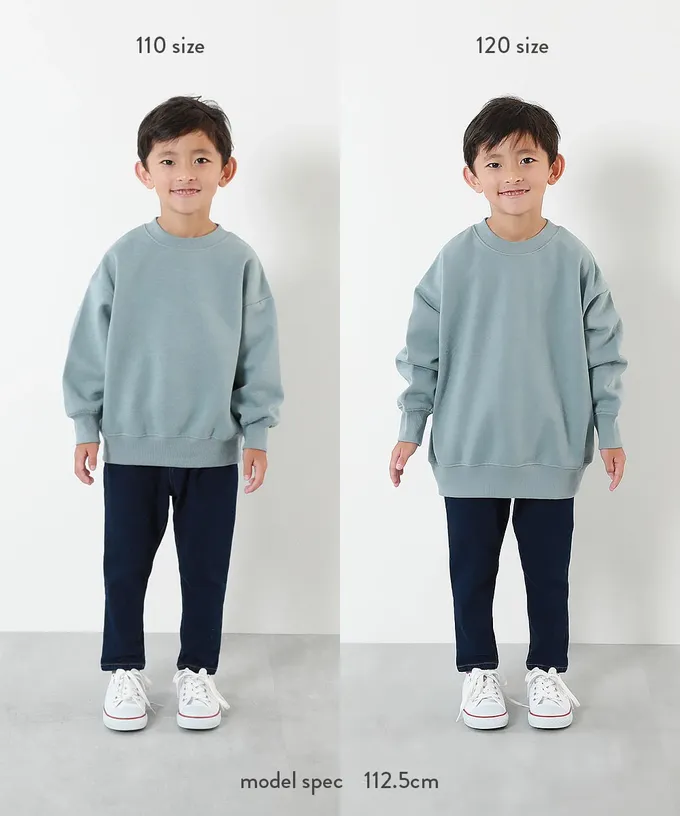 日本 devirock - 裏起毛 百搭條紋大學長袖上衣-灰藍