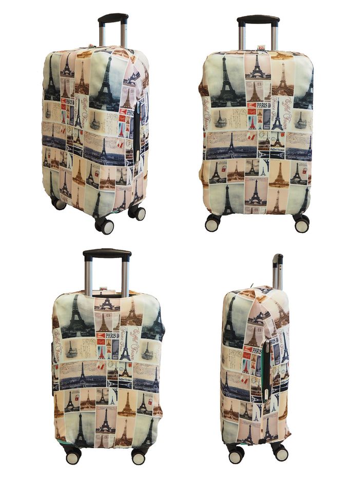 little chili - 繽紛行李箱套 L號-巴黎鐵塔-28吋 -高68 寬51 厚度30cm