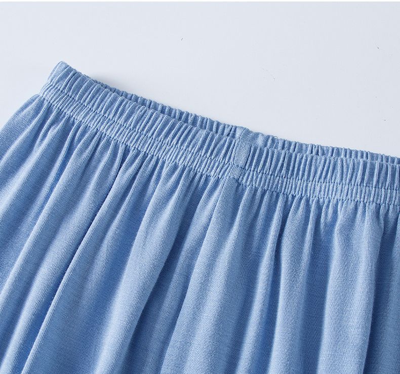 素色莫代爾透氣防蚊褲/空調褲-綠色