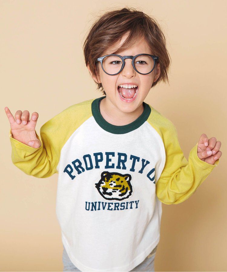 日本 BREEZE - 刺繡徽章撞色長袖上衣-熊貓-炭黑