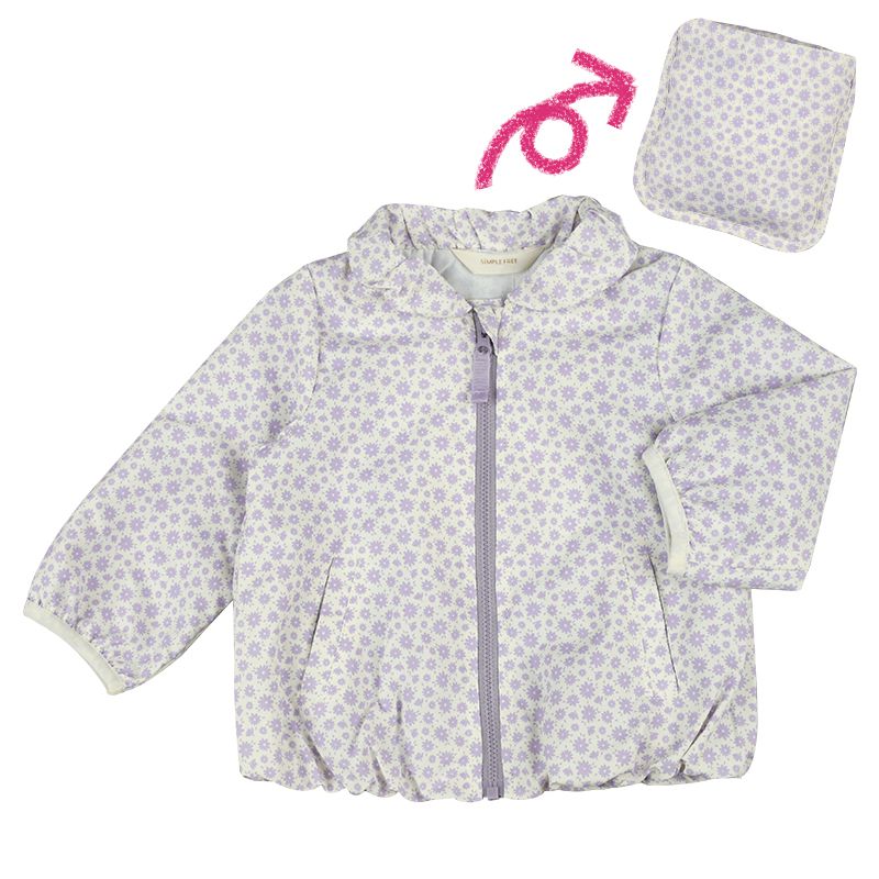 akachan honpo - 夾克-可攜式防潑水-紫色