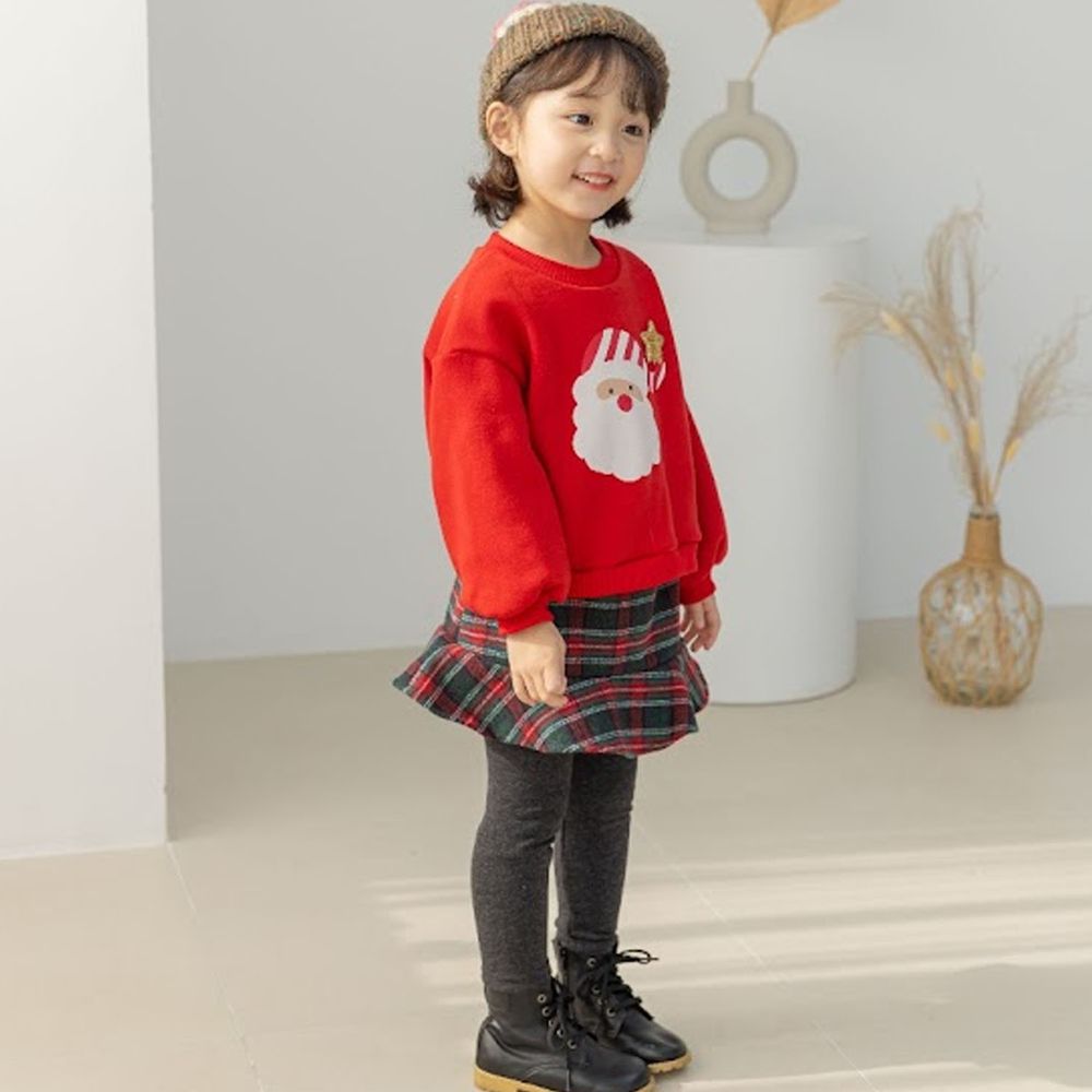 韓國 Orange Mom - (現省$111)聖誕老公公褲裙套裝-紅T+紅褲裙