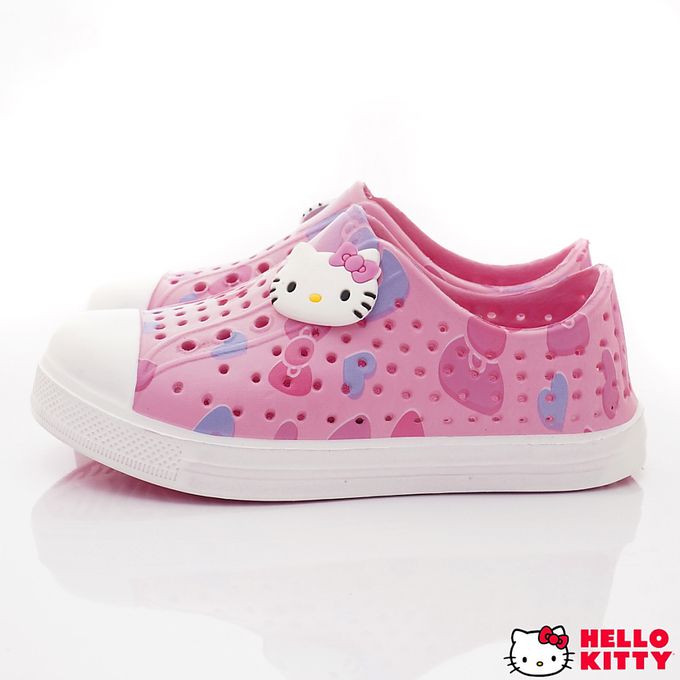HELLO KITTY - HELLO KITTY-印花洞洞休閒便鞋-823627粉(中小童段)-休閒鞋-粉