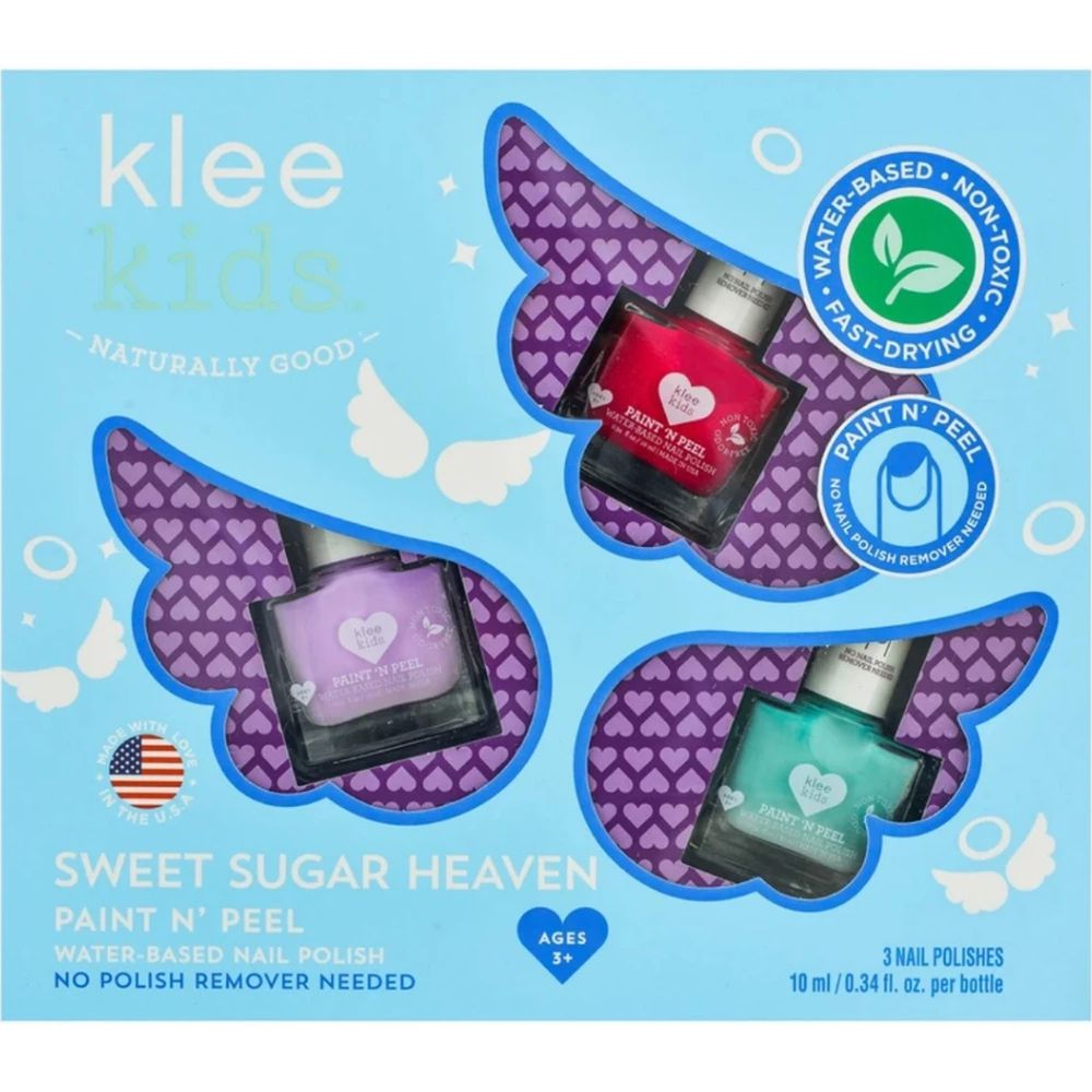 美國 Klee Kids - 甜蜜天使指彩組-10ml X 3-盛夏莓果/薰衣草紫/冰湖綠