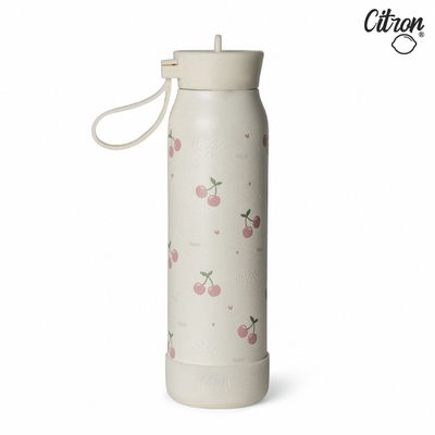 Citron - 矽膠提把保溫瓶_350ml-甜美櫻桃