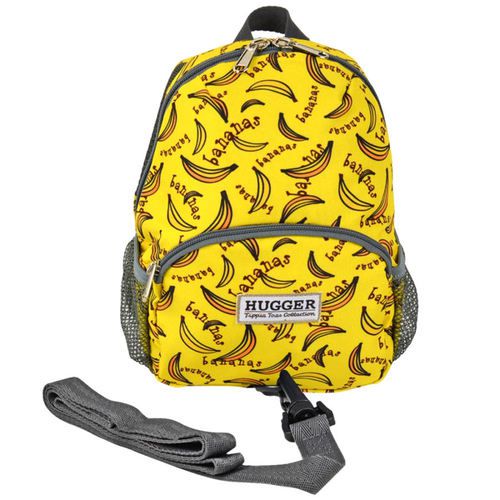 HUGGER - 防走失背包(附可拆牽繩)學齡前幼兒園學步期寶寶外出小後背包-香蕉 (1-3Y)