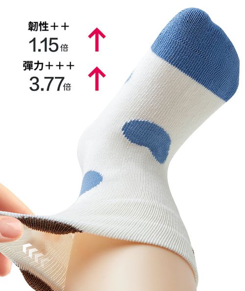 卡通小乳牛短筒純棉襪-5 雙一組