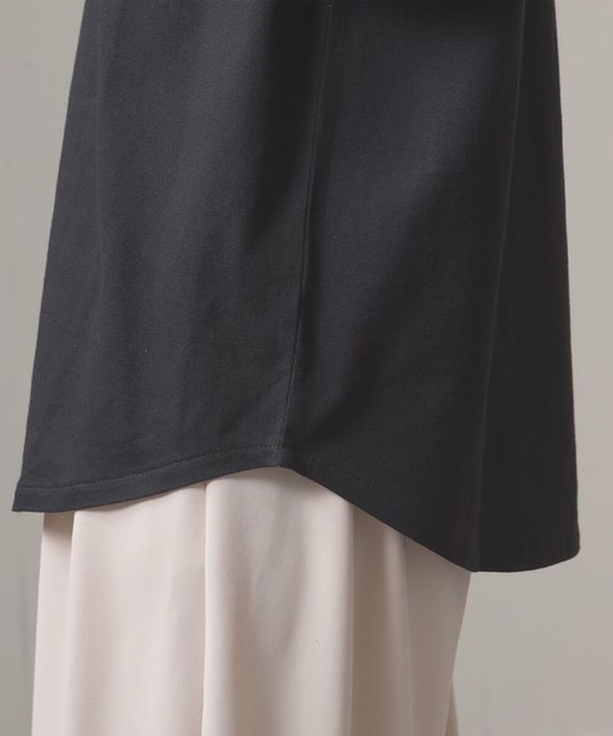 日本 Sans Souci 34+ - 絲滑混棉 可愛泡泡袖上衣-煙燻藍