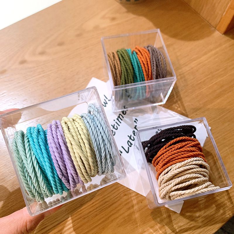 高彈力兒童髮圈50入-莫蘭迪色