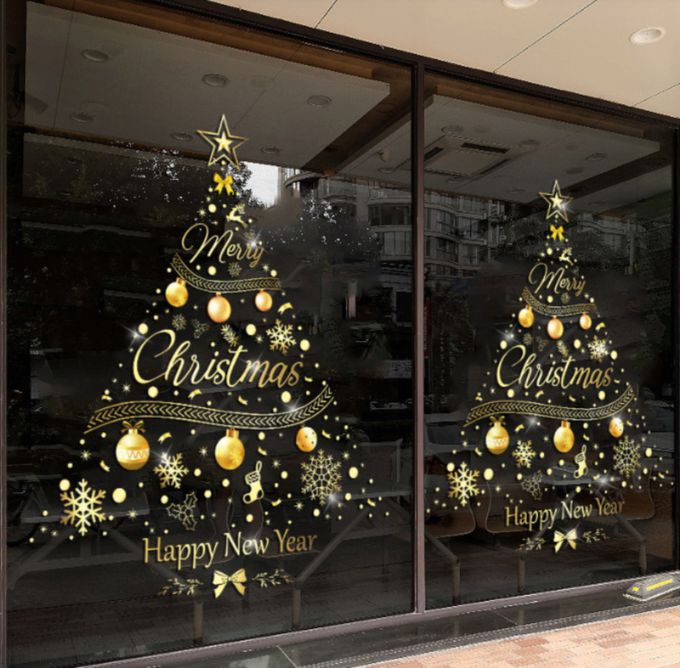 JB Design - 時尚壁貼-QCJ8055金色聖誕樹 (60cm*90cm)