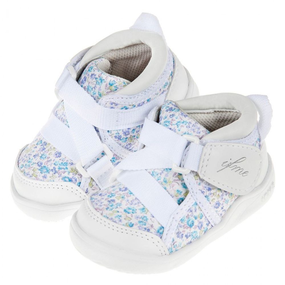 日本IFME - 日本IFME童趣CALIN碎花白超輕量寶寶機能學步鞋
