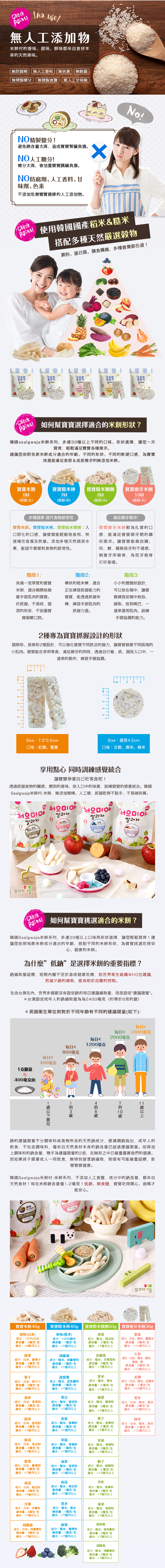 韓國SSALGWAJA米餅村 - 免運組-寶寶磨牙米餅-綜合5入組-五穀+綠米+紅麴+黑米+薑黃-30g/包，共5包