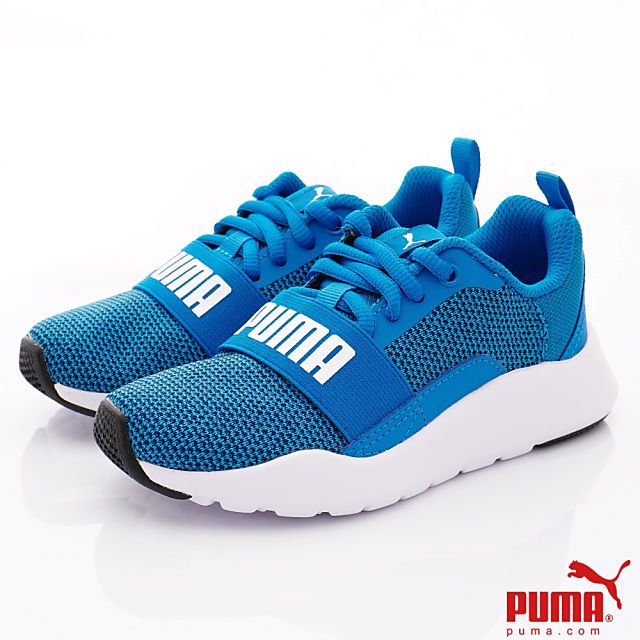 puma - 童鞋-輕量針織運動鞋款(中小童段)-藍