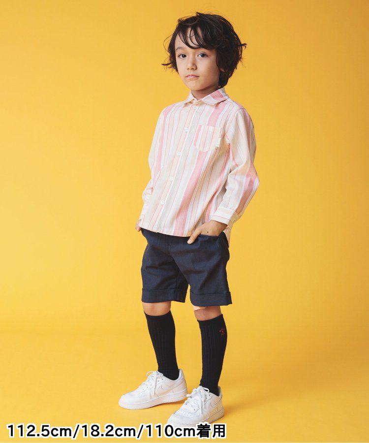 日本 BREEZE - [推薦]氣質系正式領長袖襯衫-素面-米白