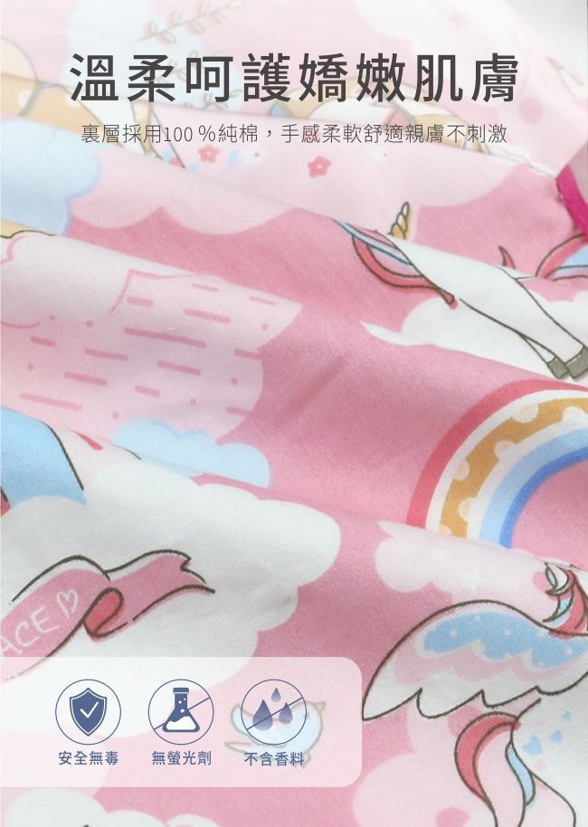 PUKU 藍色企鵝 - 長袖立體防水圍兜衣-夢幻城堡