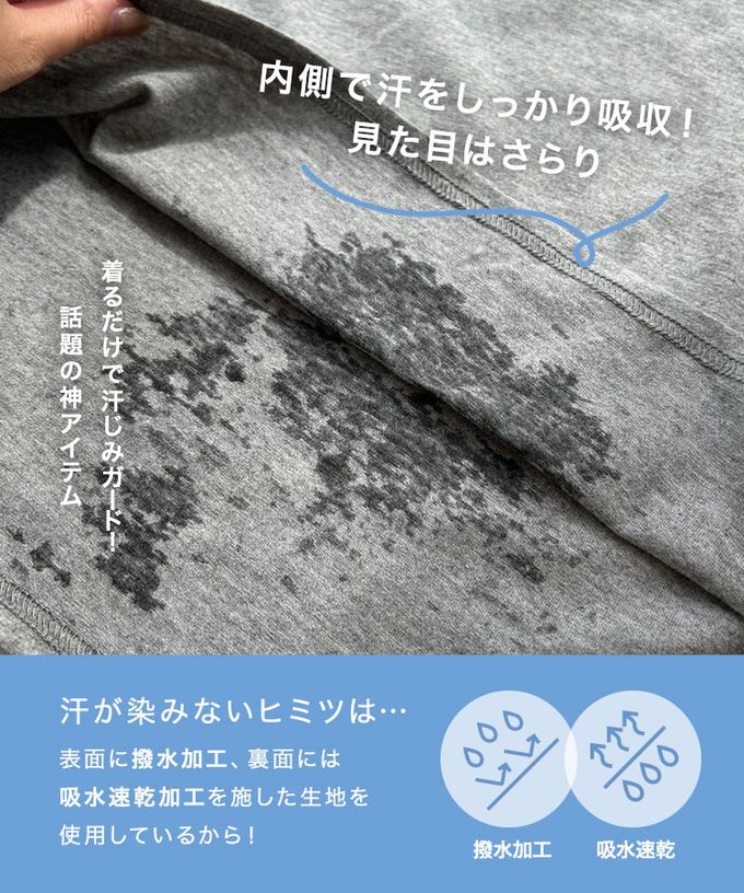 日本 Kobe Lettuce - 抗透汗 純棉V領口袋修身短袖上衣-海軍藍