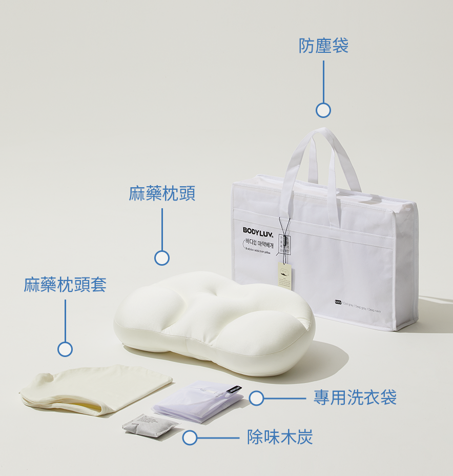 韓國熱銷【BODYLUV 麻藥枕頭】顛覆對睡眠的想像，一睡上癮。