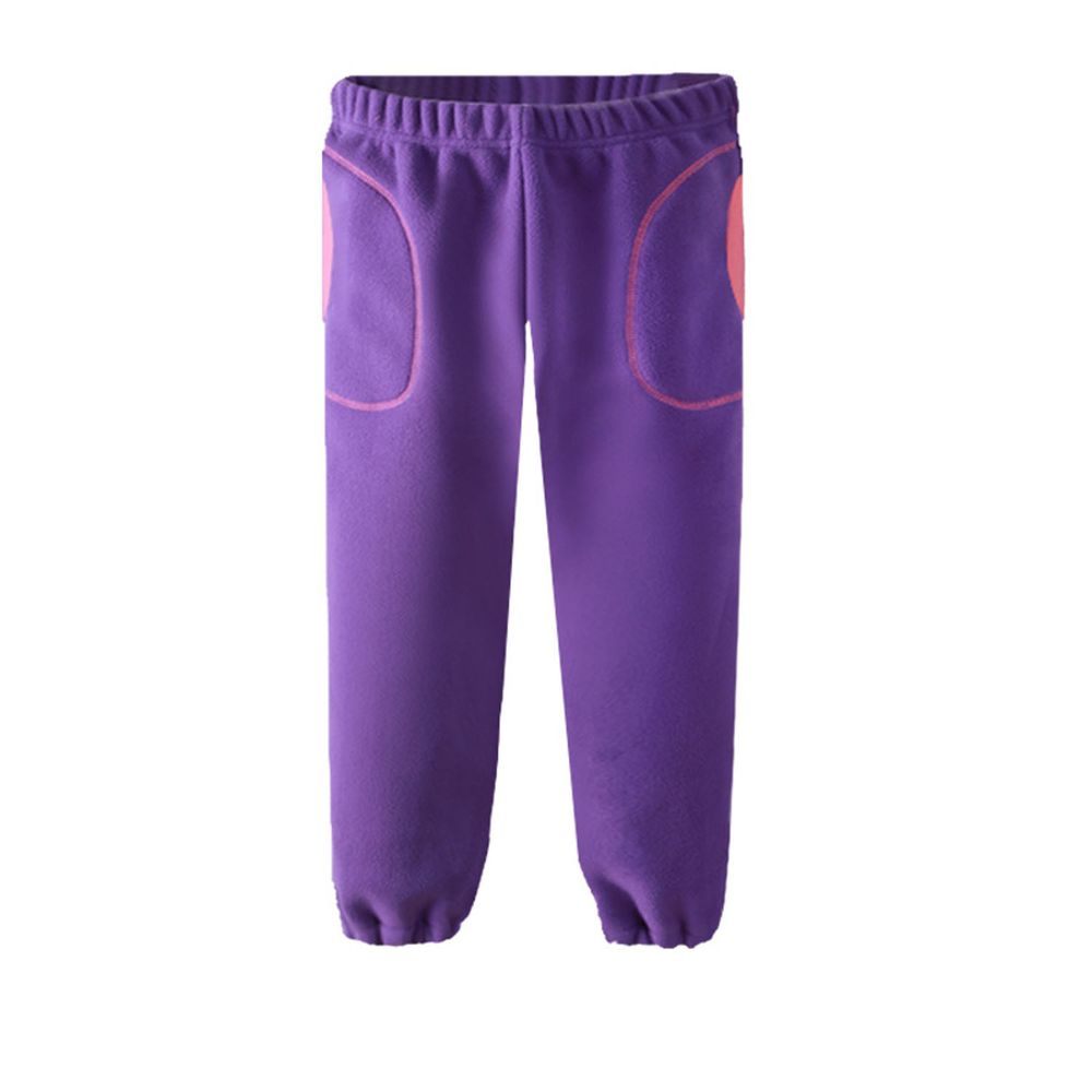 MAMDADKIDS - 搖粒絨保暖長褲-紫色