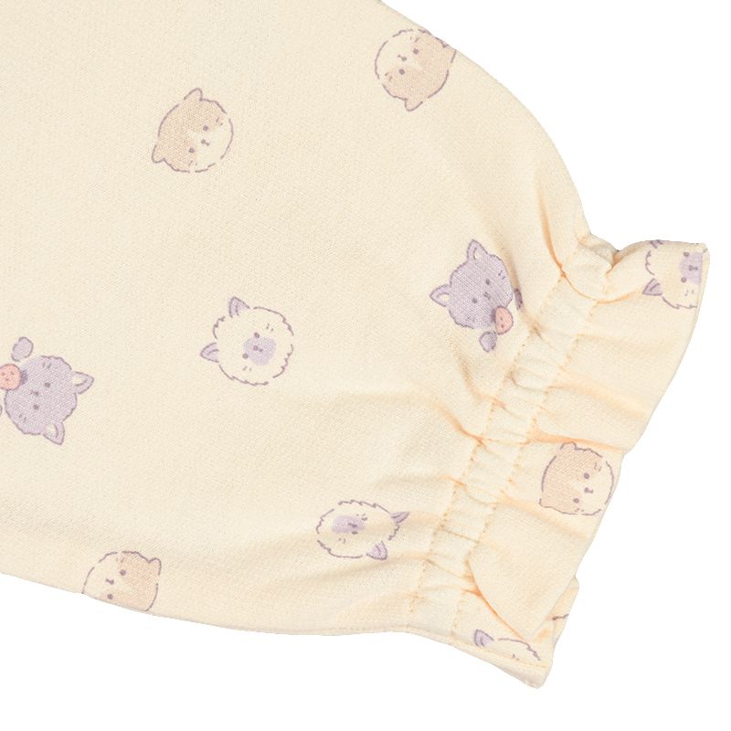 akachan honpo - 長袖家居服 穿衣練習-小貓-象牙白色