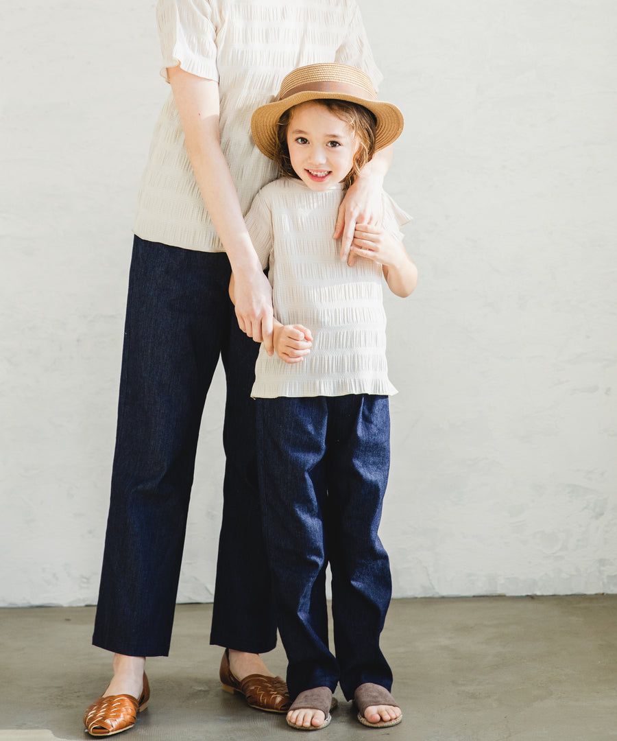 日本 PAIRMANON - 皺皺造型圓領短T(孩子)-灰