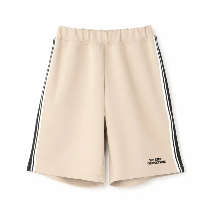 日本 b-ROOM - 通勤方便側邊條休閒短褲-黑