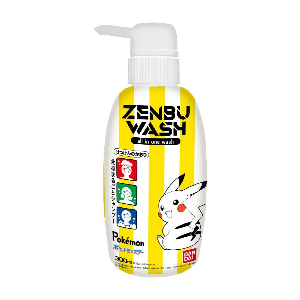 寶可夢三合一洗髮沐浴乳300ml(2025)-3入(日本製)
