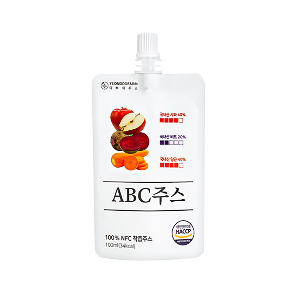 韓國YEONDOOFARM妍杜農場 - NFC均衡ABC蔬果汁(蘋果/紅蘿蔔/甜菜根)-100ML*1