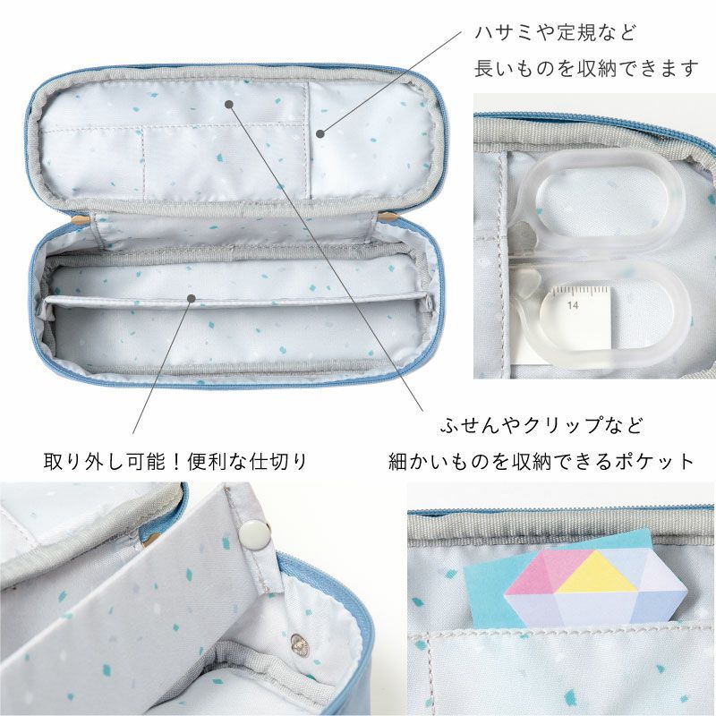 日本 IROHA - 人氣定番 立體大容量分隔拉鍊鉛筆袋-薰衣草 (19x6.6x5cm)