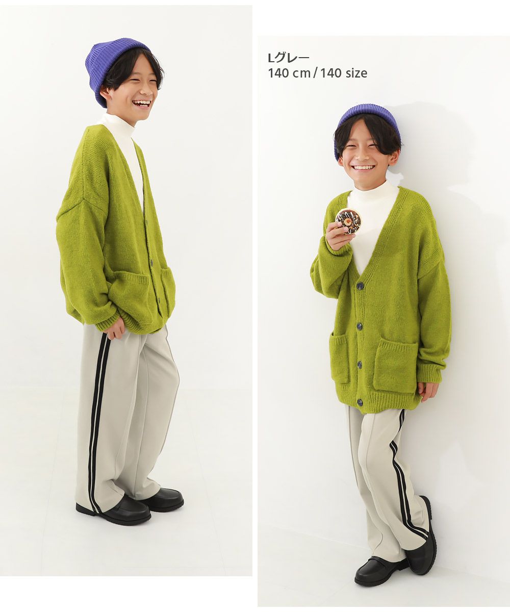 日本 devirock - 裏毛運動風側邊線條長褲-淺灰