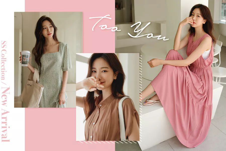 韓國 Urbantheroom - 荷葉滾邊翻領鈕釦洋裝(附腰帶)-杏 (Free)