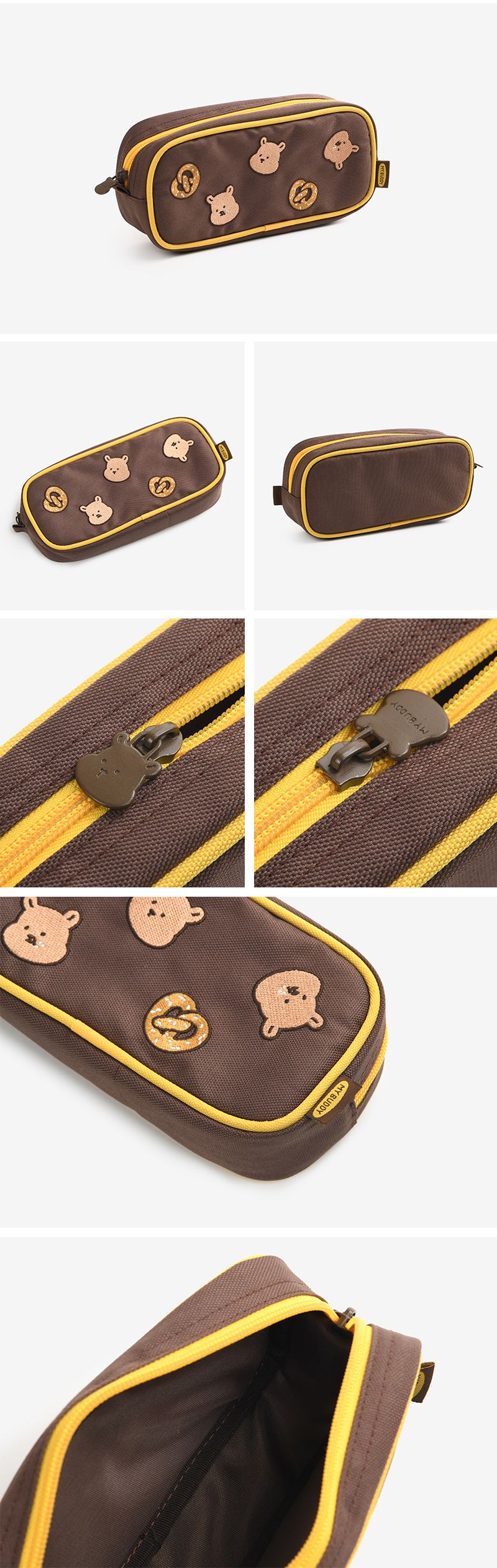 韓國 Daily Like - 立體鉛筆袋-餅乾果凍熊 (20.5 x 8.5 x 5 cm)