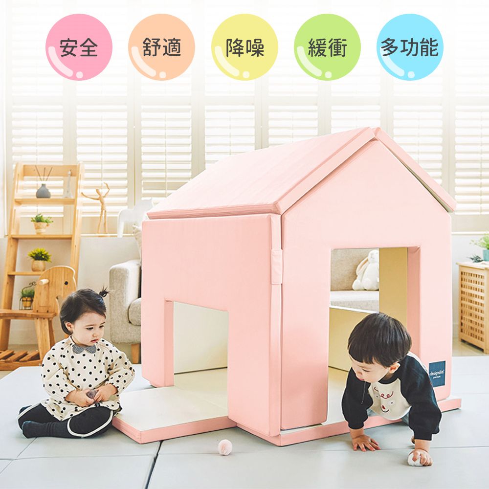 Design Skin - 糖果屋變形地墊/遊戲地墊-灰色+恐龍懶人沙發(隨機不挑款)