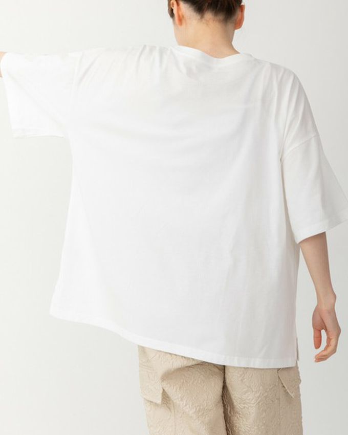 日本 gleam - 逗趣老虎相良刺繡寬大風短袖T恤-橘老虎-燕麥灰