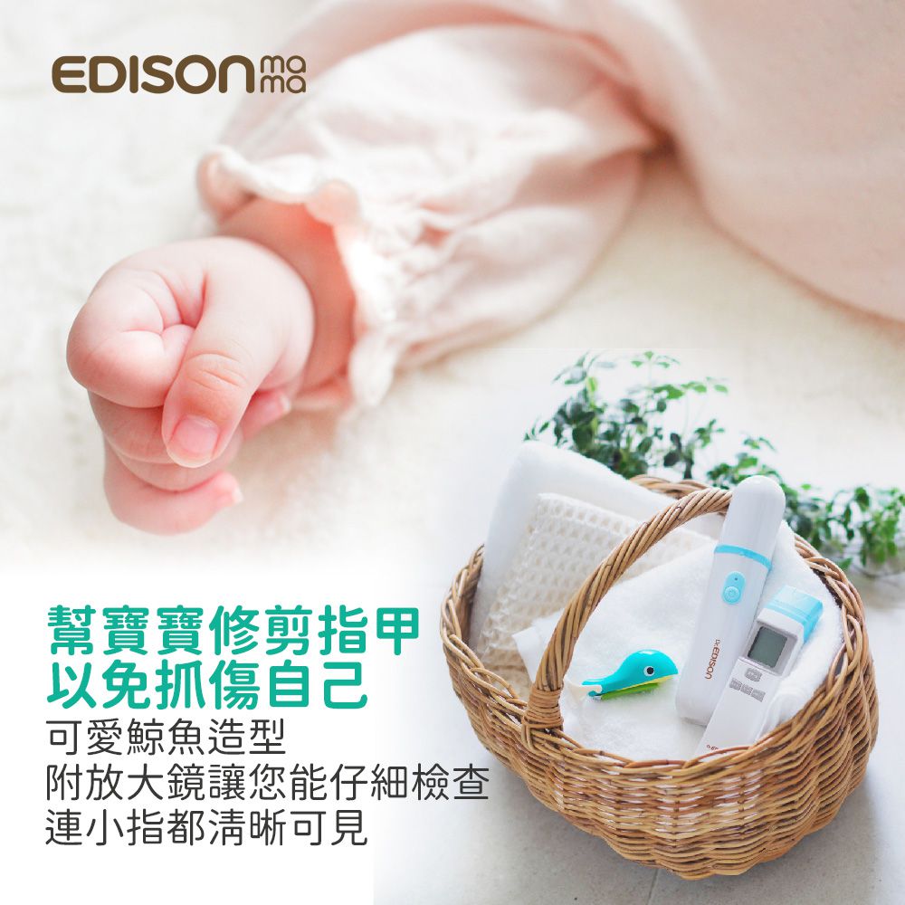 日本 EDISON mama - 嬰幼兒指甲剪(綠色)