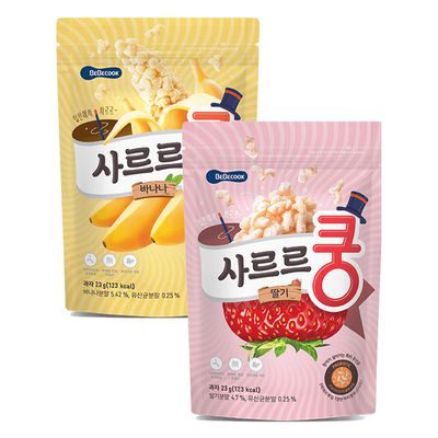 BEBECOOK 寶膳 - 幼兒益生菌泡芙-二入組-香蕉*1+草莓*1