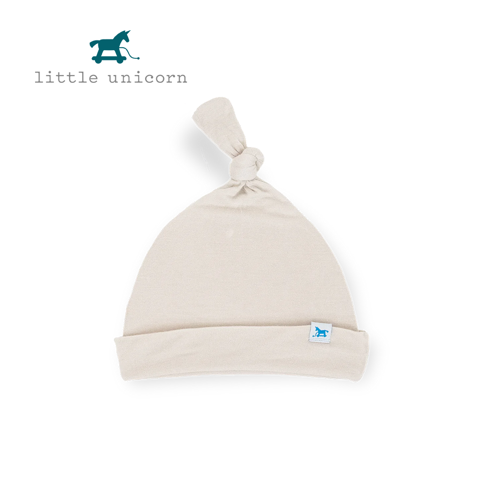 美國 Little Unicorn - 絲柔超彈嬰兒帽-素雅灰