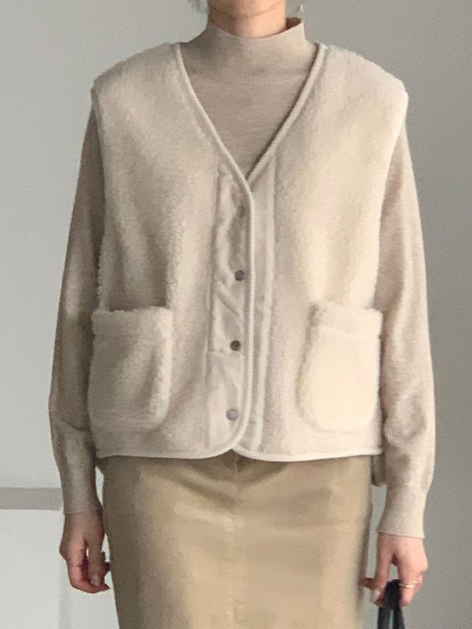 韓國女裝連線 - 薄燈芯絨直筒後開衩中長裙-淺卡其