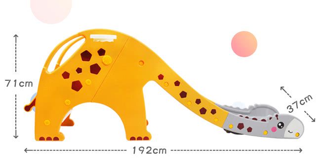 Phoebe - 兒童遊戲溜滑梯-長頸鹿款(附籃球框及籃球)