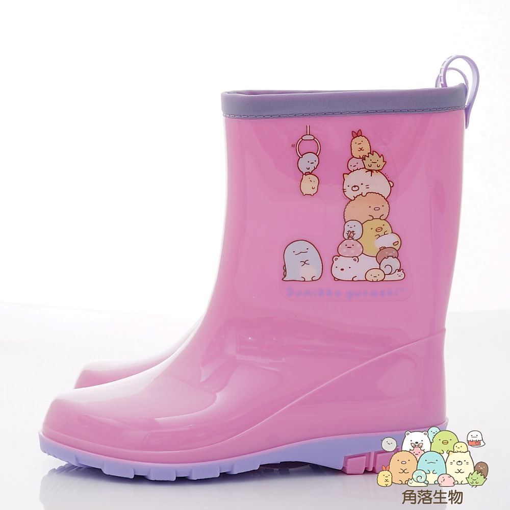 角落生物 - 台灣製角落小夥伴雨鞋(中大童段)-粉