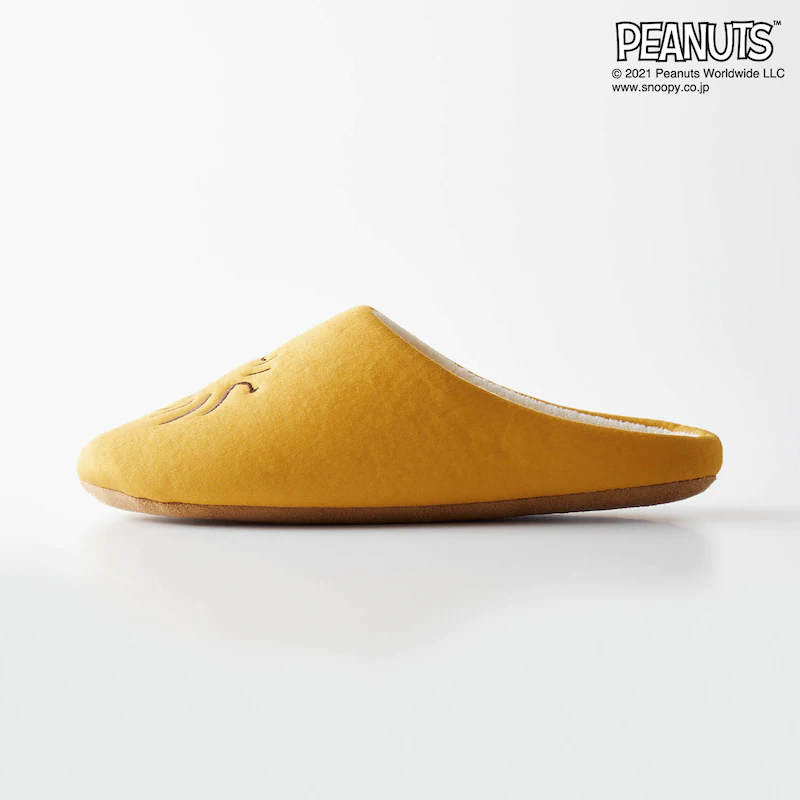 日本千趣會 - 史努比室內拖鞋(低反發)-糊塗塔克-黃 (22-24cm)