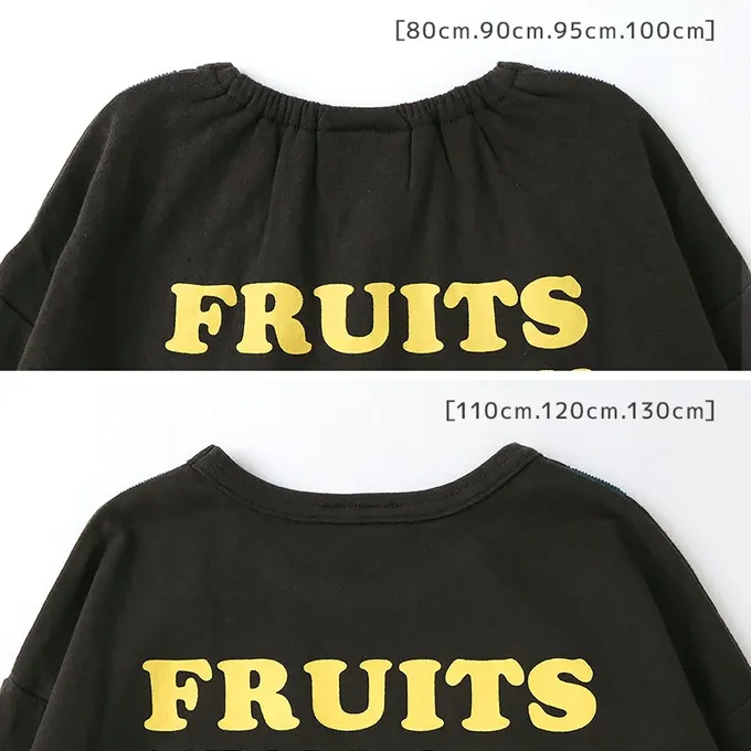 日本 ZOOLAND - 水果樂園 燈芯絨吊帶拼接長袖上衣-草莓-白X紅