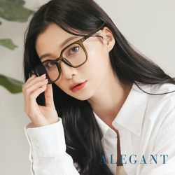 ALEGANT - 羅緞綠韓版個性潮流方框UV400濾藍光眼鏡