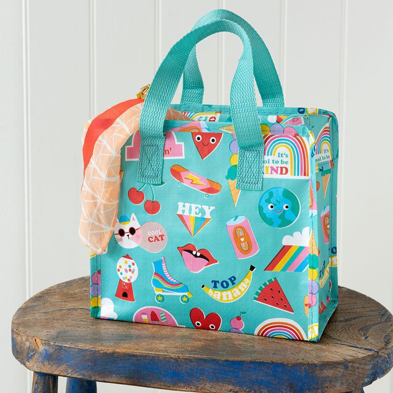 英國 Rex London - 學生上學最佳多功能環保便當袋/野餐袋/手提袋/萬用袋-繽紛搖滾