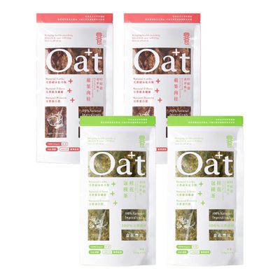 Oat+ - 咔啦榖-蘋果肉桂x2,桂花包種茶x2-250g/包