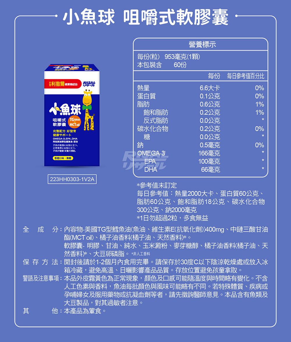 小兒利撒爾Risal - 小魚球-60粒X2瓶+樂膚Love咀嚼錠-60錠X2瓶